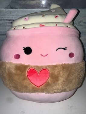 NWT Squishmallows JENNY Pink Latte Valentine Special Edition 12 Inch